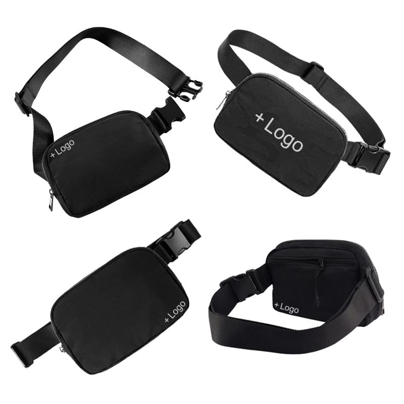 Men's Preppy Style Streetwear Solid Color Nylon Waist Bags