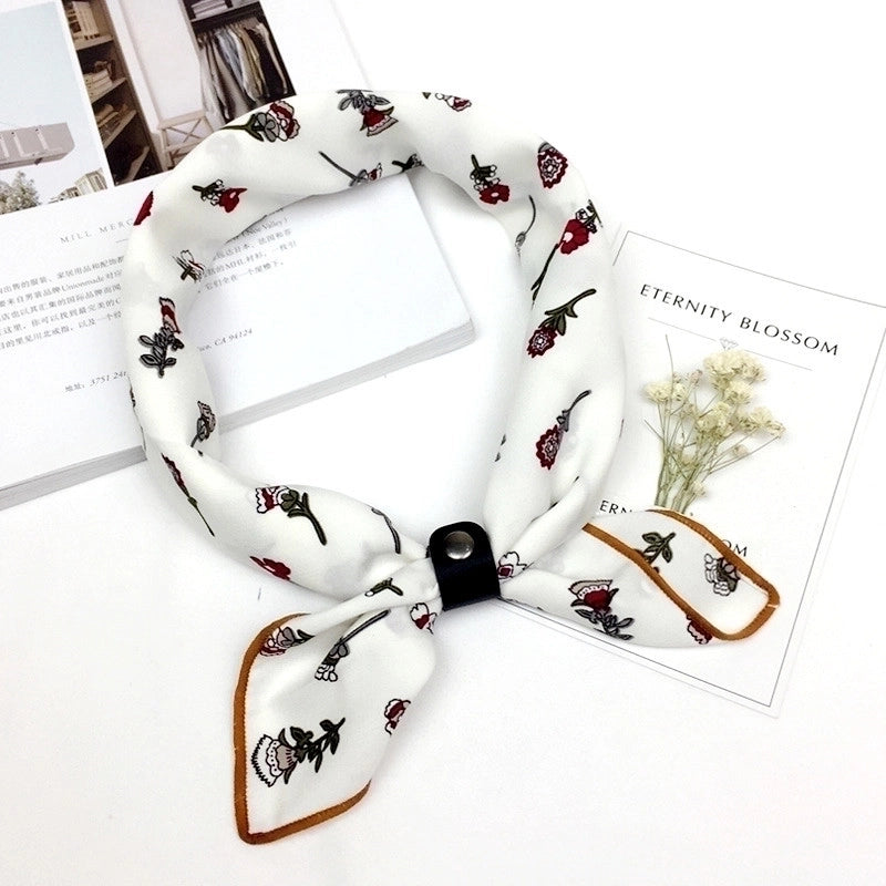 Unisex Sweet Stripe Silk Scarf