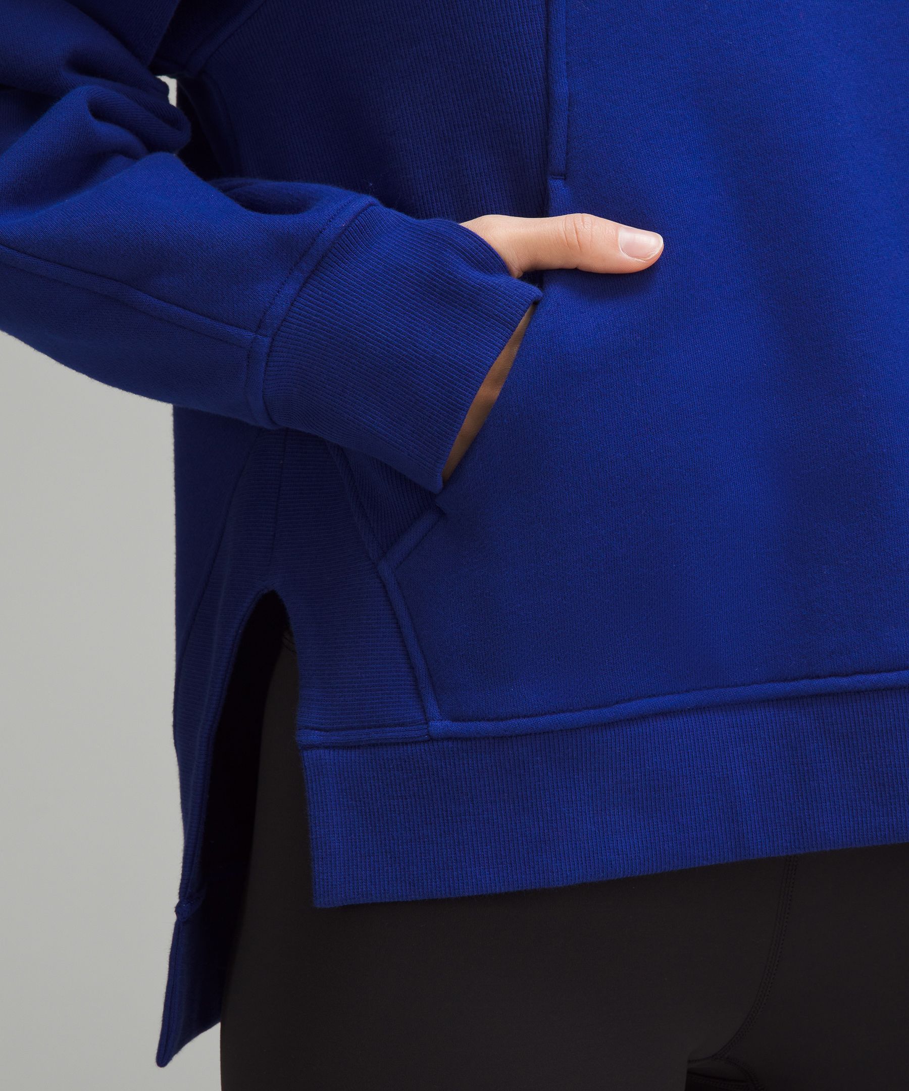 Scuba Oversized Side-Slit Hoodie