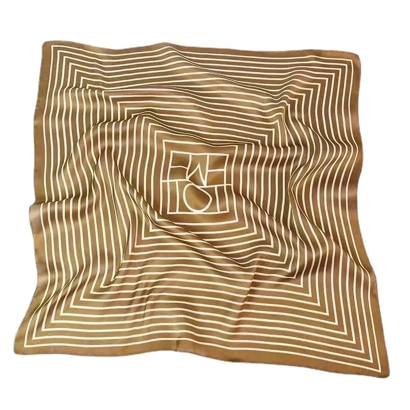 Women's Business Flower Satin Printing Silk Scarf