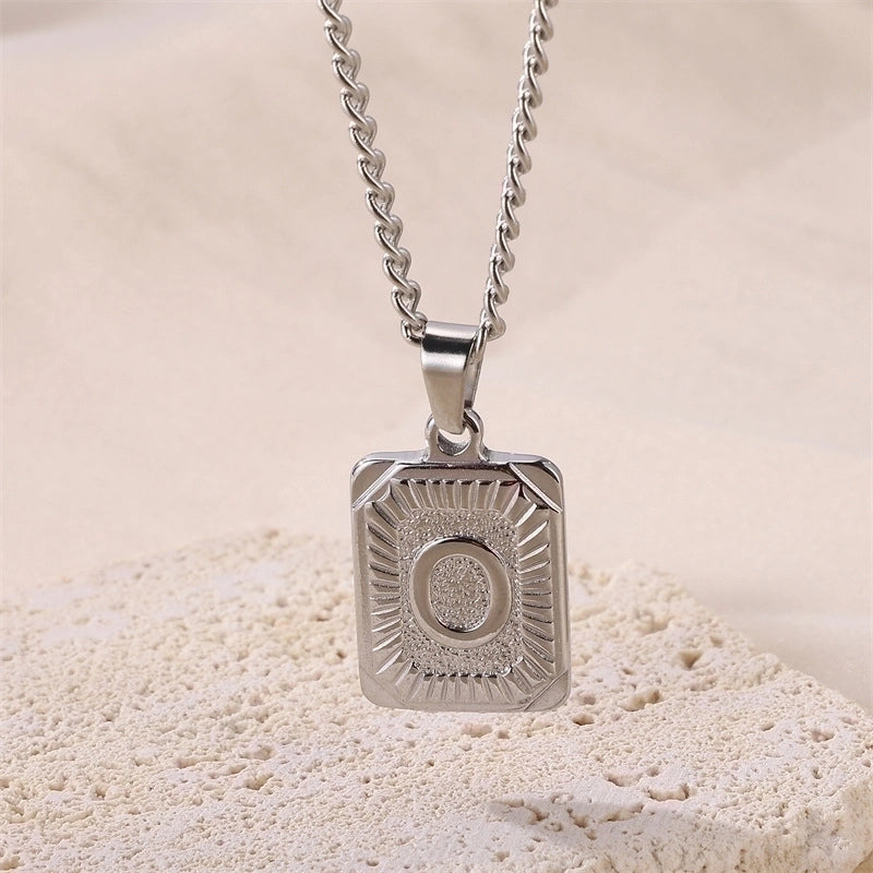 Hip-hop Letter Titanium Steel Plating Gold Plated Pendant Necklace