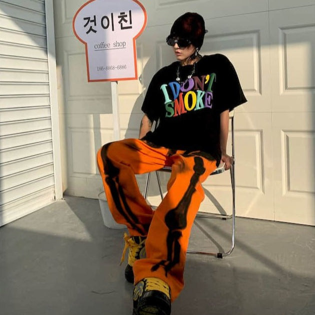 Oversized I Don't Smoke Rainbow Tee