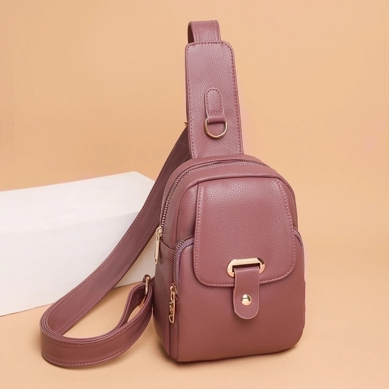 Women's Streetwear Solid Color Pu Leather Waist Bags