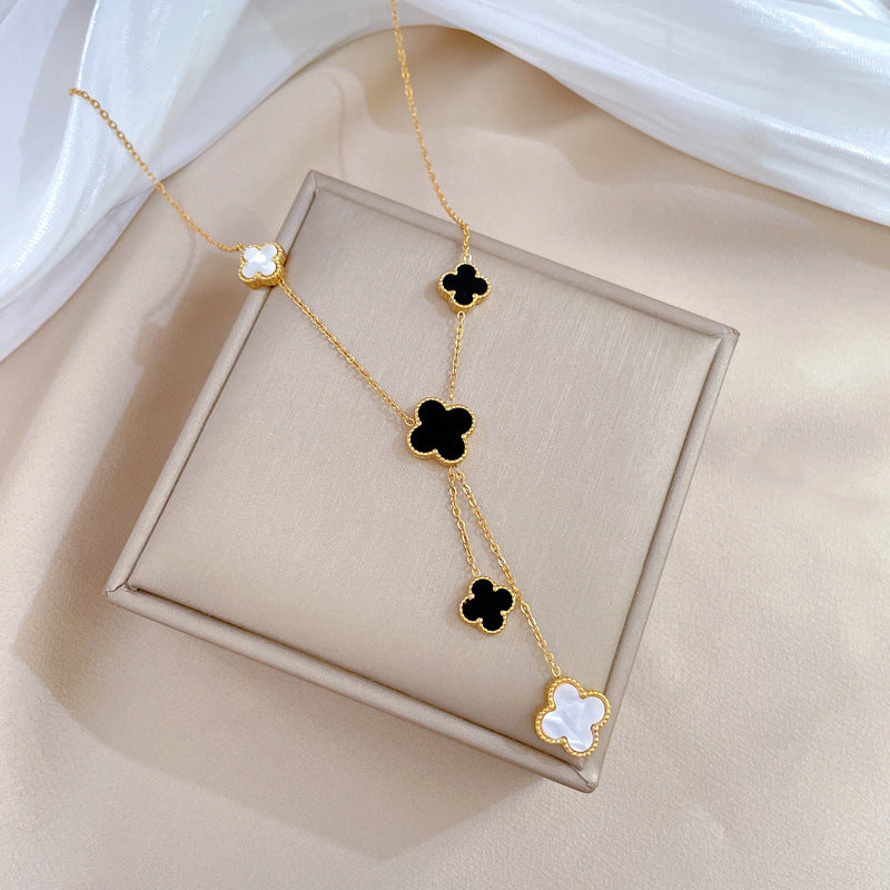 Fashion Geometric Titanium Steel Electroplating Necklaces
