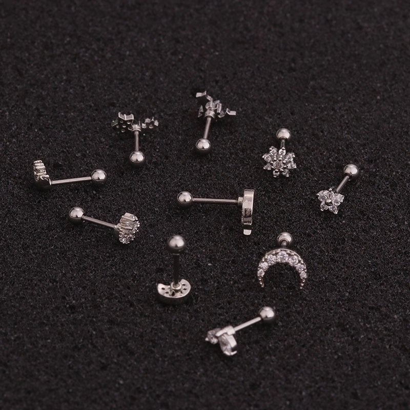 Ear Cartilage Rings & Studs Flower Copper
