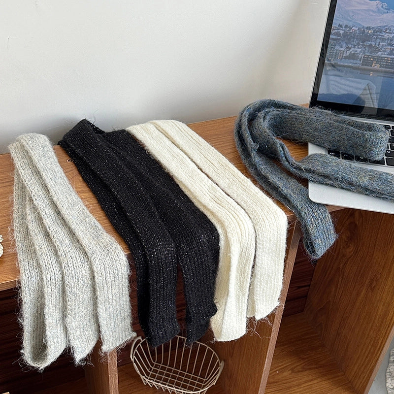 Nianke Shiny Small Scarf Narrow Small Scarf Soft Waxy New Y2k Hot Girls Version Of High-end Female