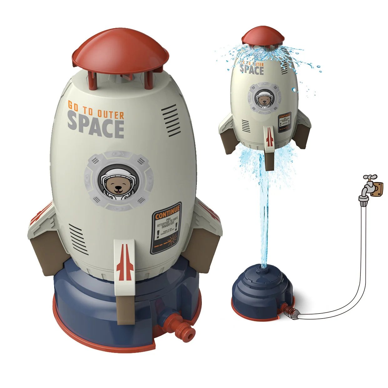 🚀🚀Summer Toy Outdoor Yard Rocket Sprinkler