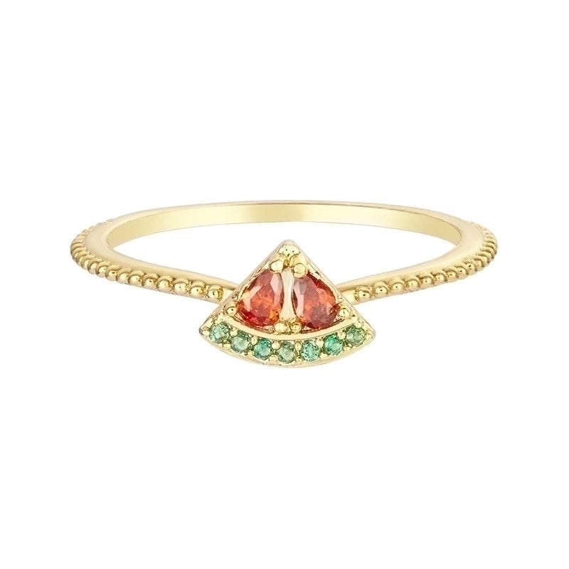 Color Zirconium Cherry Peach Tropical Fruit Rings