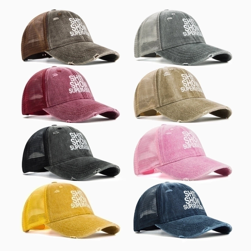 2 Pieces Unisex Minimalist Letter Curved Eaves Baseball Cap