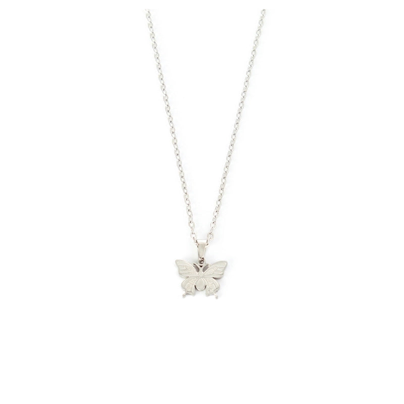 Fashion Butterfly Stainless Steel Plating Pendant Necklace