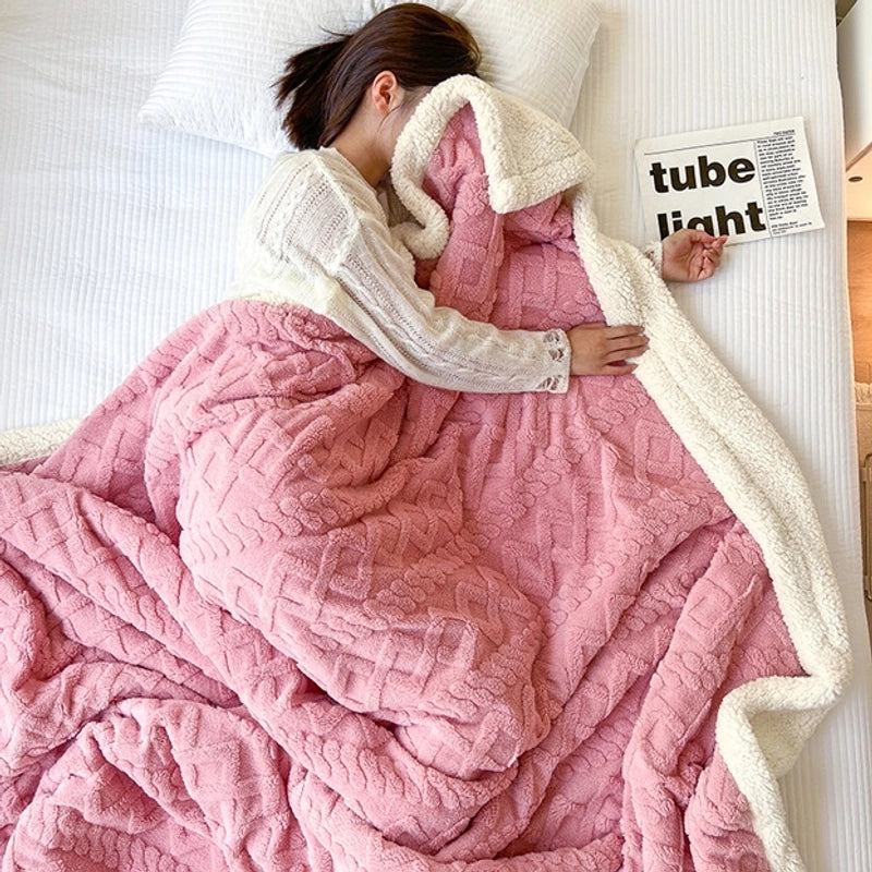 Elegant Solid Color Polyester Blanket