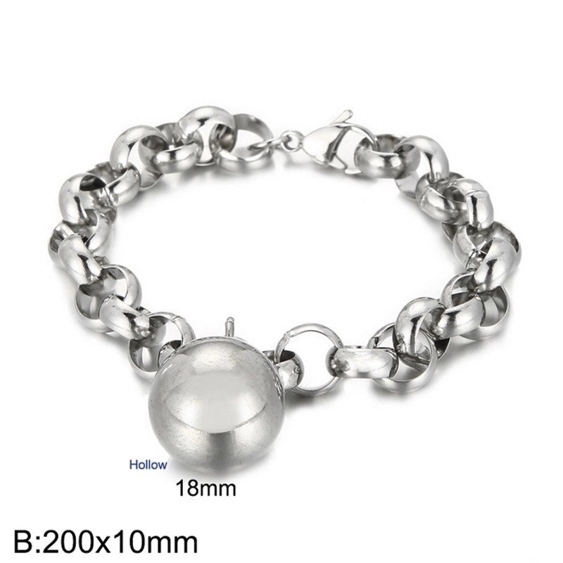 Hip-hop Geometric Stainless Steel Plating Bracelets Necklace