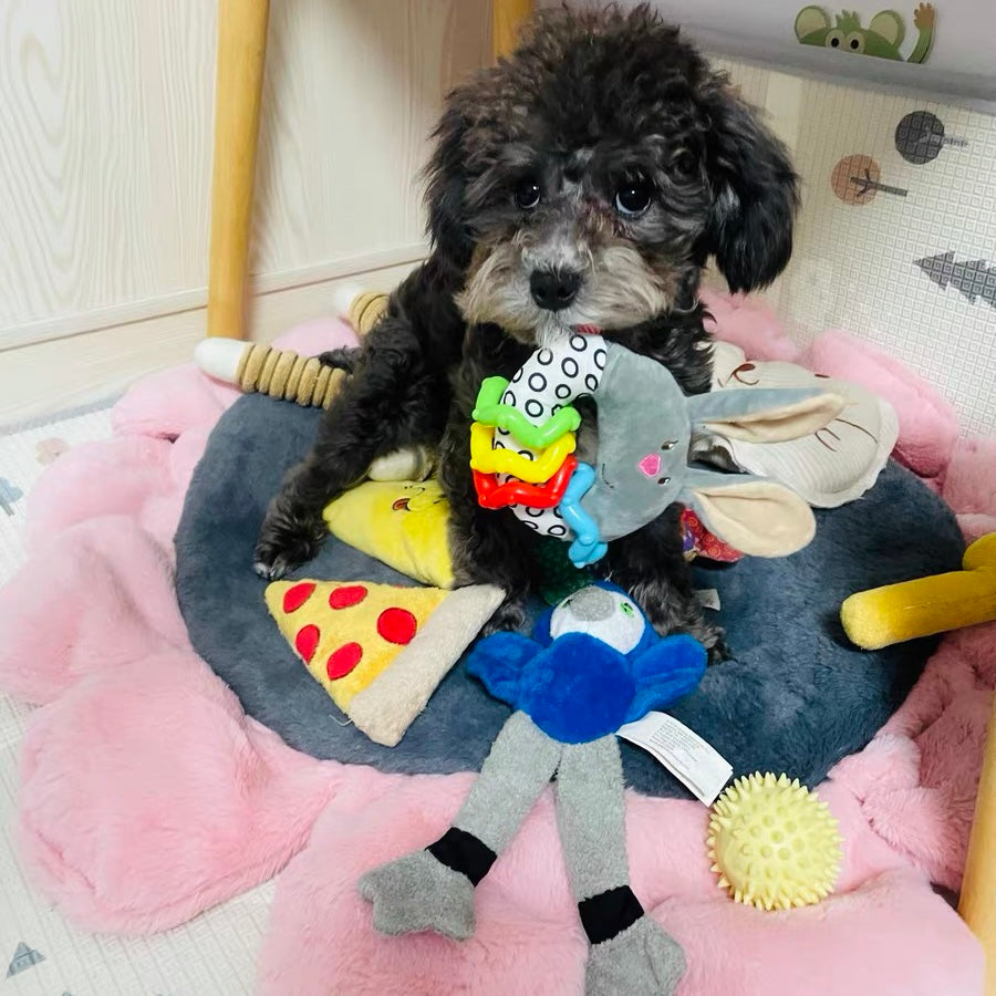 Warm Padded Flower Dog Cat Bed