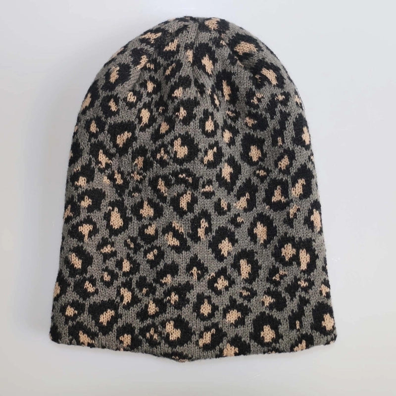 Unisex Minimalist Leopard Crimping Wool Cap