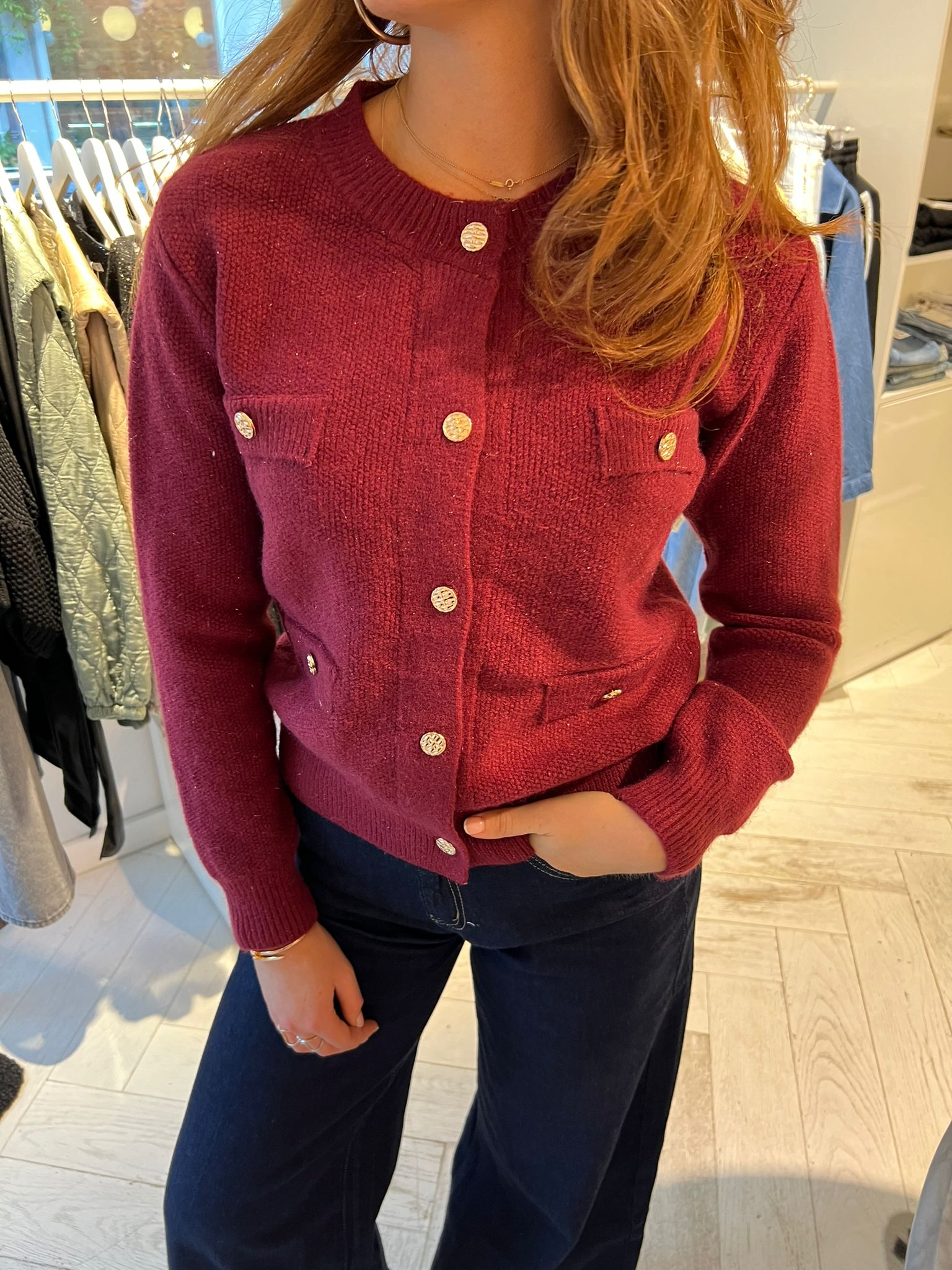 Emily Cardigan Bordeaux