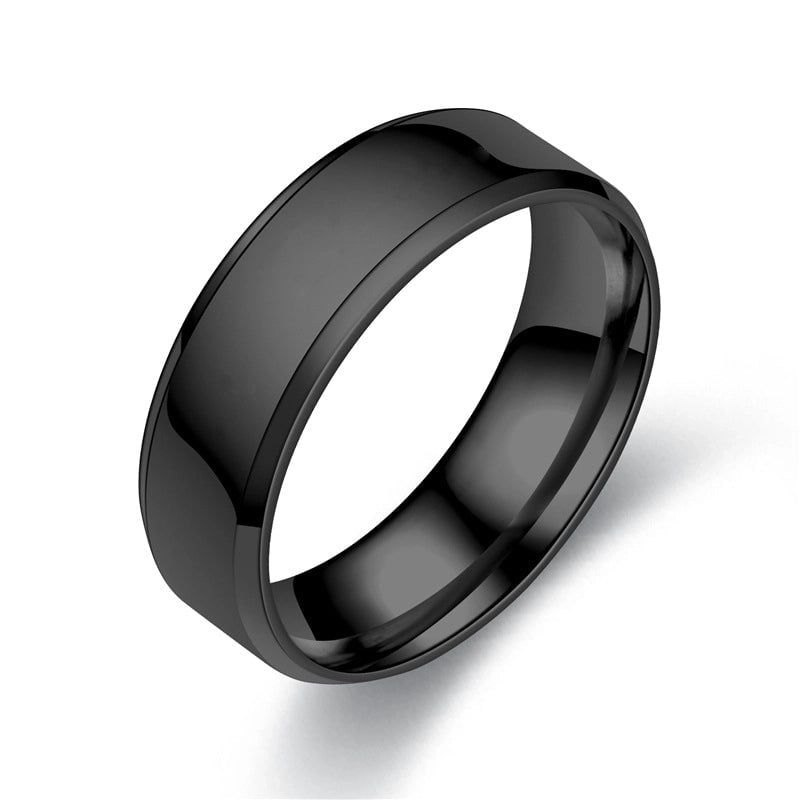 Hip-hop Round Stainless Steel Rings