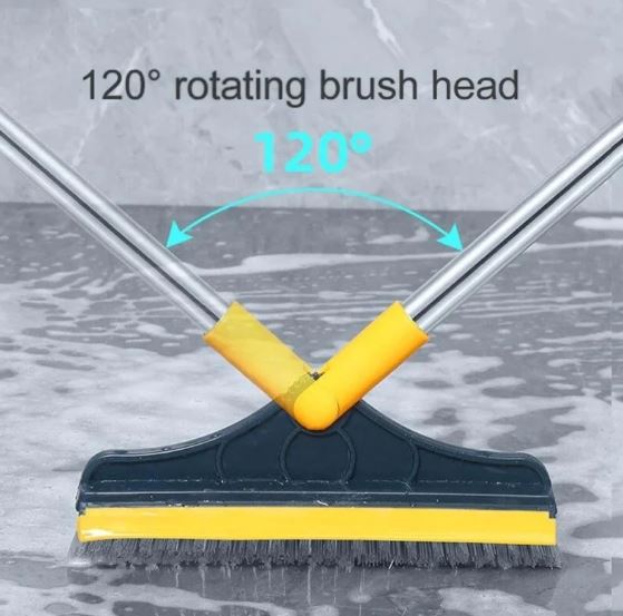 2 In 1 Floor Scrub Brush Rotating With Long Handle