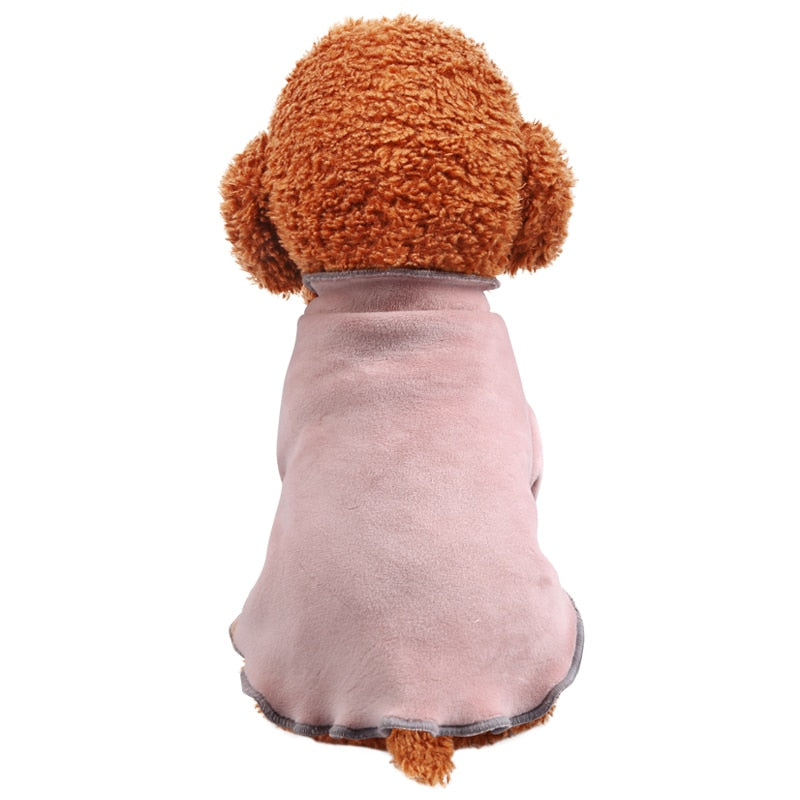 Bowknot Velvet Dog Clothes