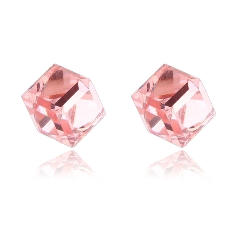 1 Pair Minimalist Geometric Artificial Crystal Magnet Stud Earrings