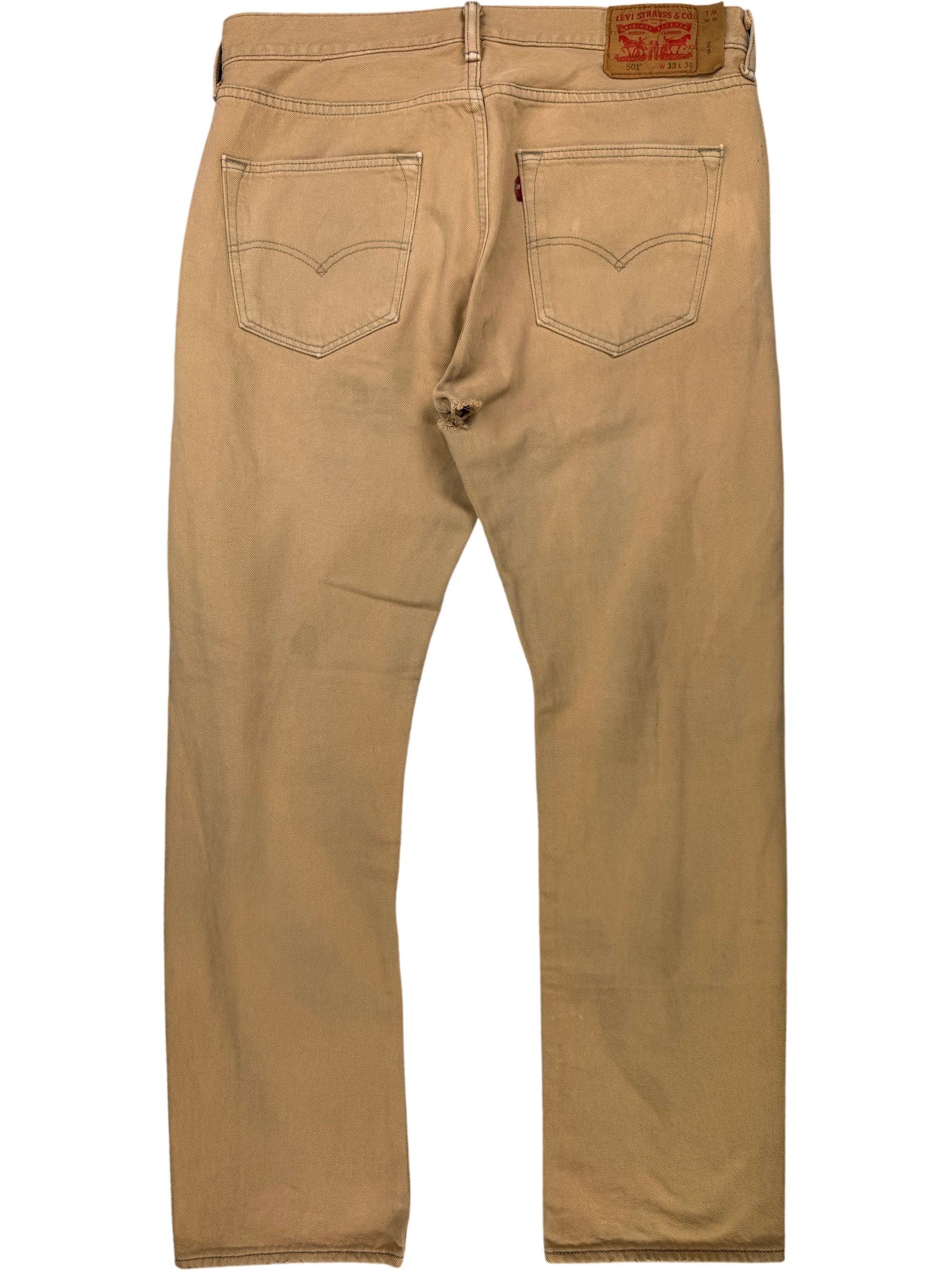 Levi's 501 Beige Denim Jeans