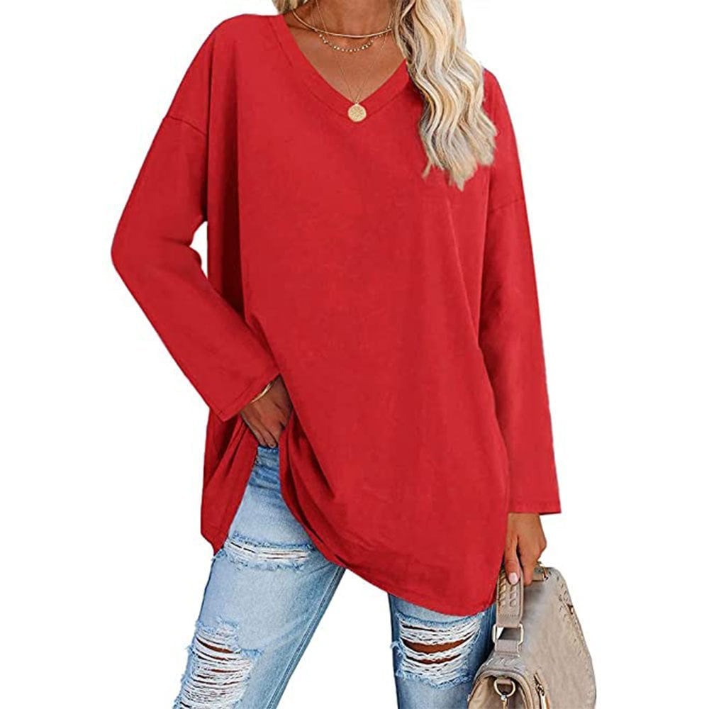 🔥The Last Day Promotion-SALE 70% OFF💋Women's loose long sleeve fashion V-neck knit top