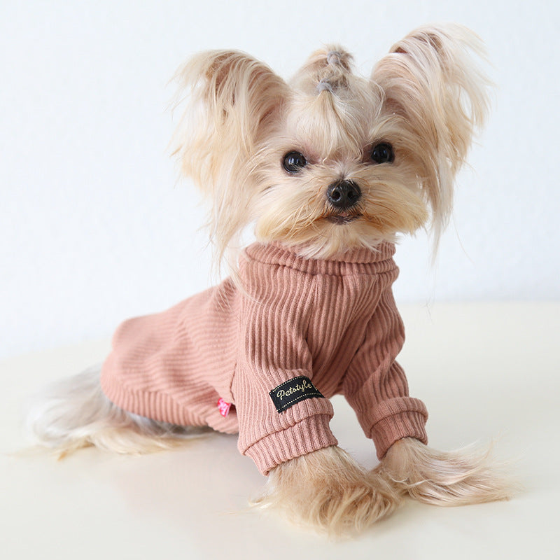 Solid Color Soft Knit Dog Cat Vest/T-shirt