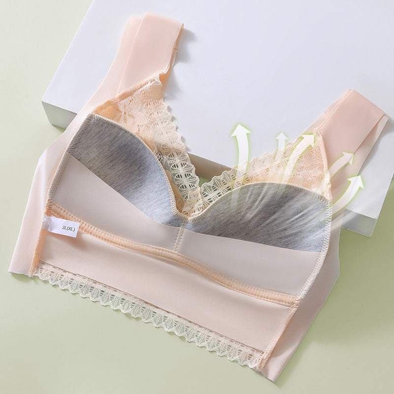 💕Women’s Breathable Soft Wire-Free Seamless Push-Up Lace Bra✨