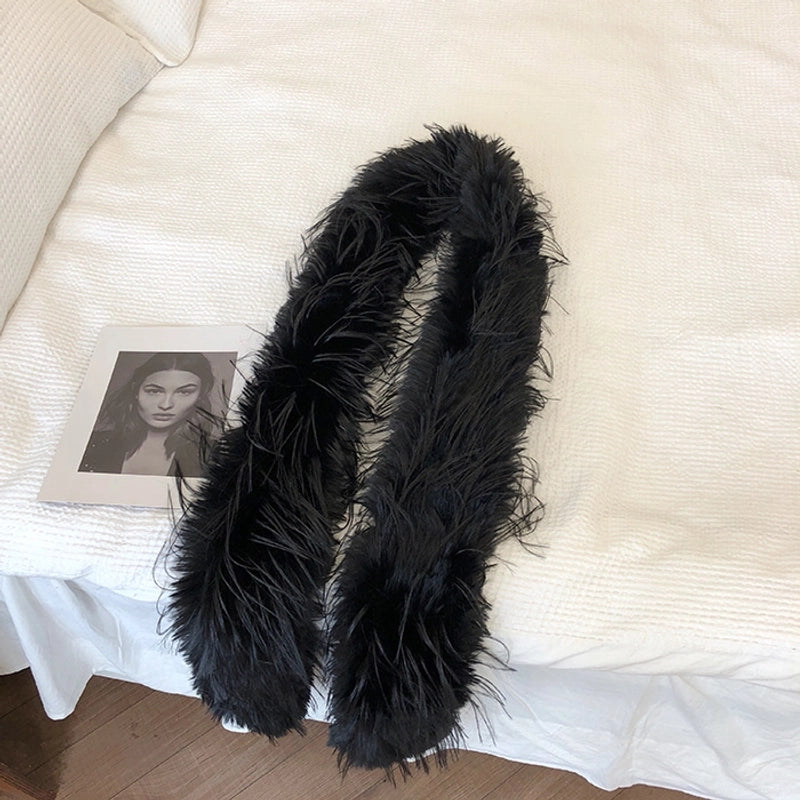 Women's Modern Style Classic Style Solid Color Plush Scarf