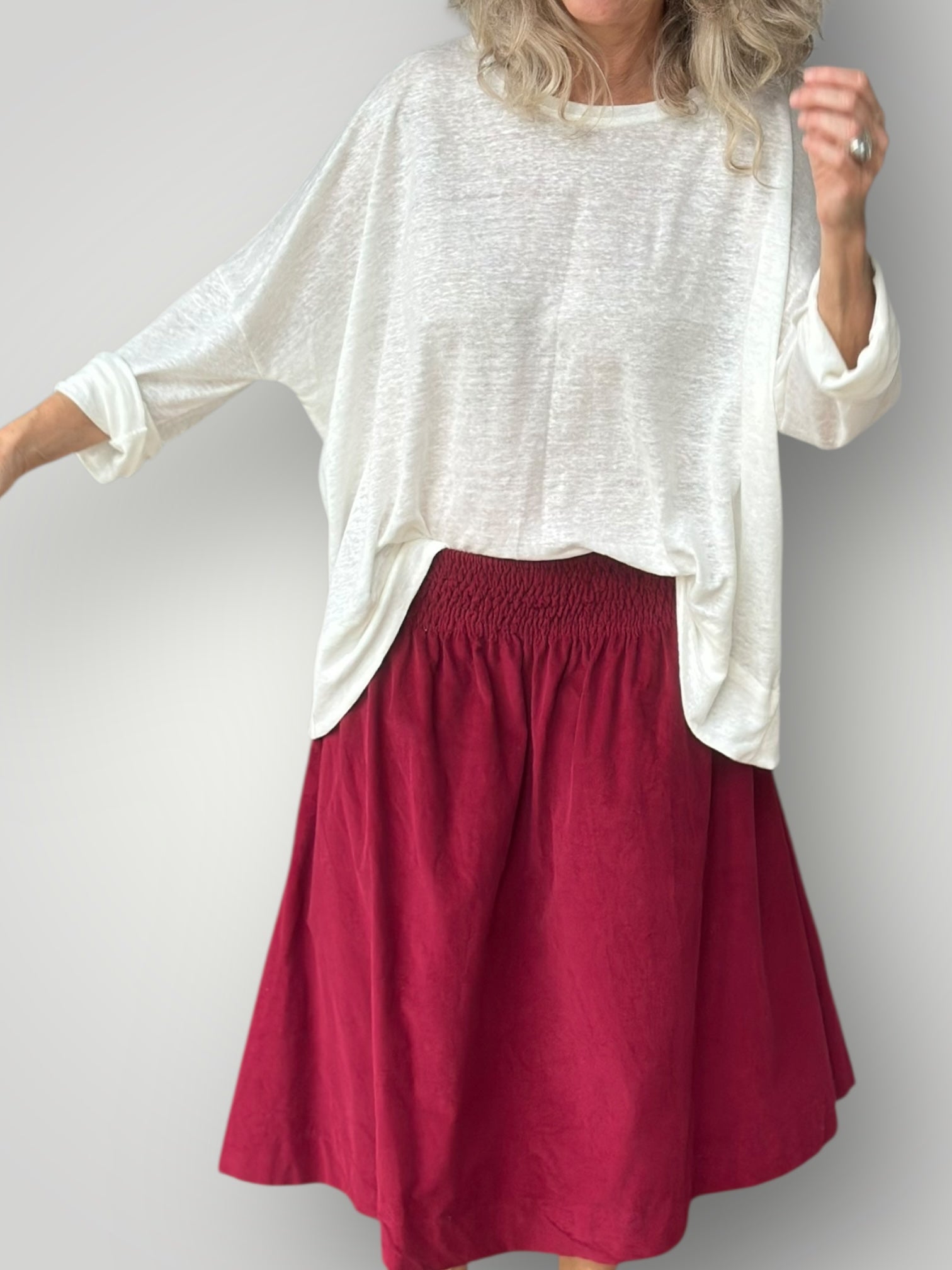 lola skirt - merlot cord