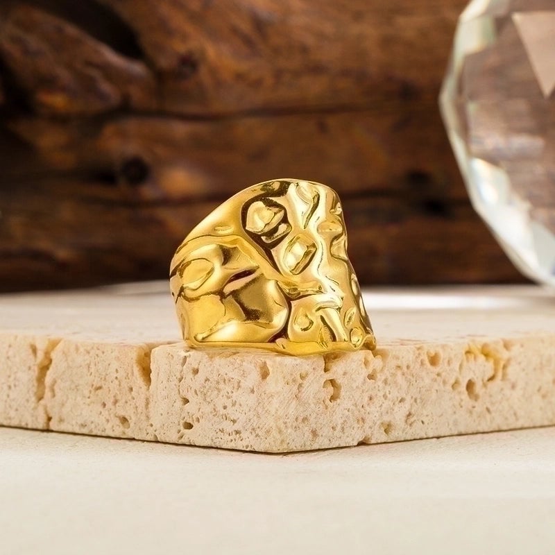 IG Style Minimalist Geometric Solid Color 304 Stainless Steel Plating Stainless Steel Rings