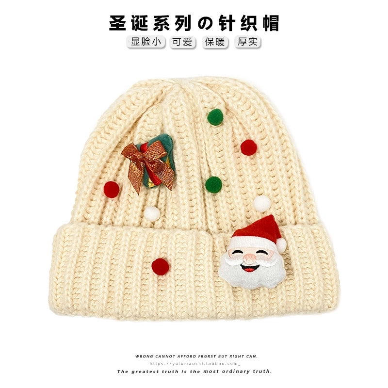 Women's Cute Santa Claus Eaveless Wool Cap