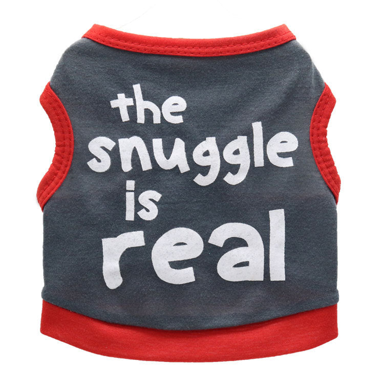 Snuggle Is Real Printed Dog Cat Vest