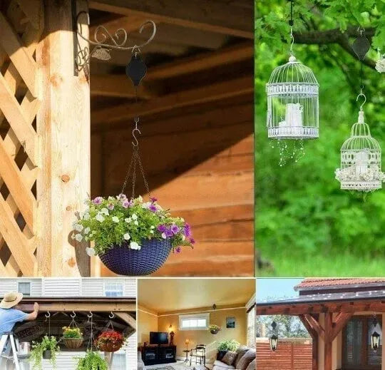 🪴🦜Plant Pulley Set For Garden Baskets Pots. Birds Feeder