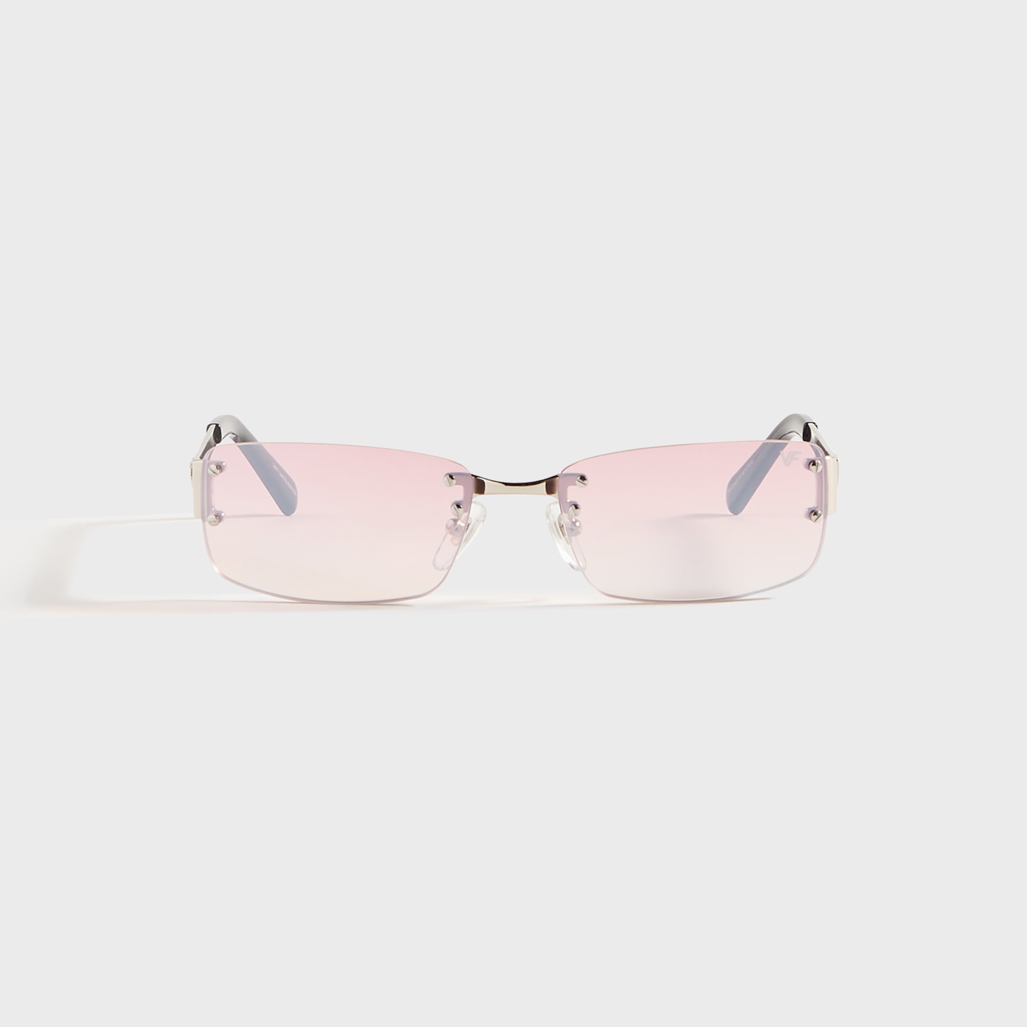 Vintage Frames Infamous Rimless Drill Mount 24KT - White Gold / Nickel Pink Gradient