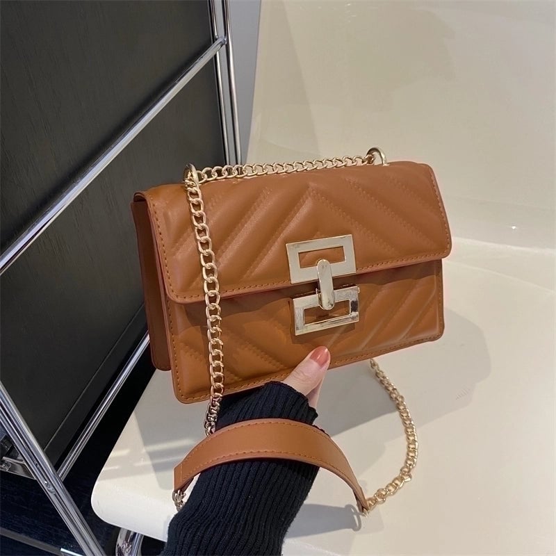 Women's Pu Leather Solid Color Vintage Style Classic Style Flip Cover Shoulder Bag Crossbody Bag