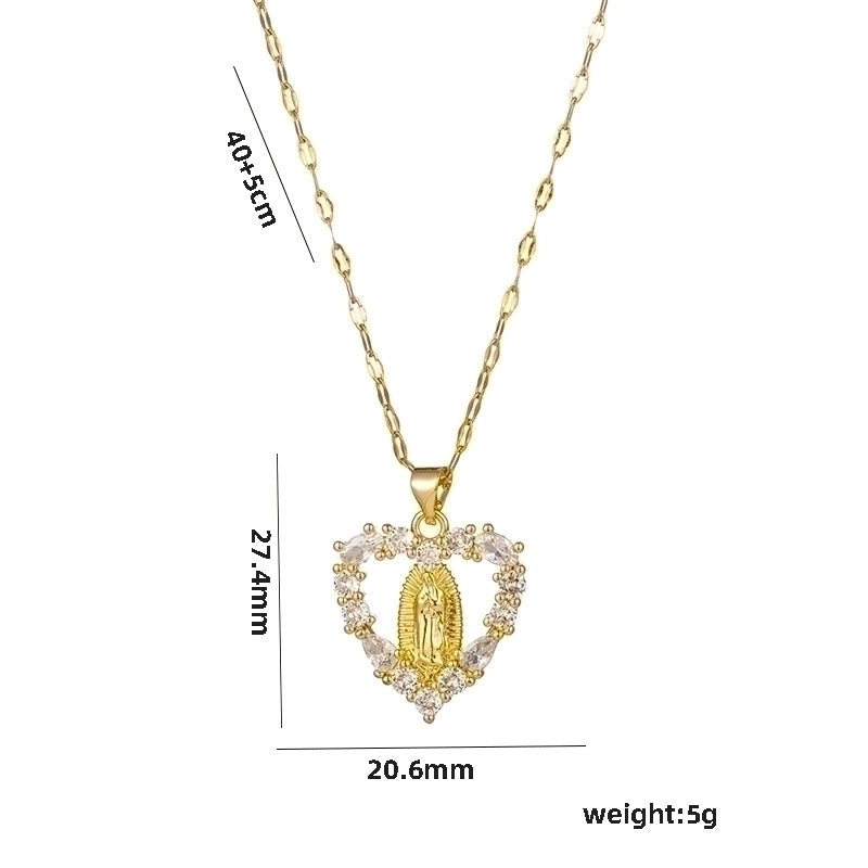 Titanium Steel Minimalist Human Star Oval Plating Inlay Zircon Pendant Necklace
