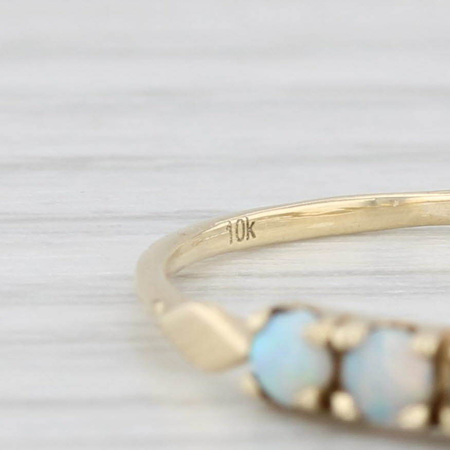 Vintage Opal Ring 10k Yellow Gold Size 9.5 Stackable