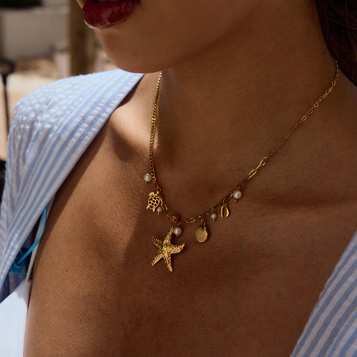 Holiday Titanium Steel Necklace Niche Women'S Jewelry Stainless Steel Necklace