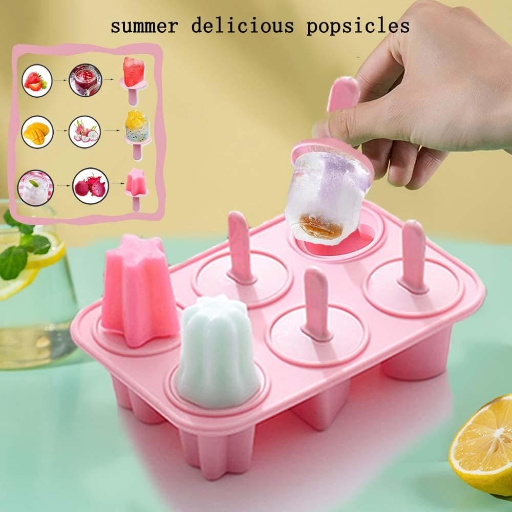 Silicone 6 Hole Popsicle Mold