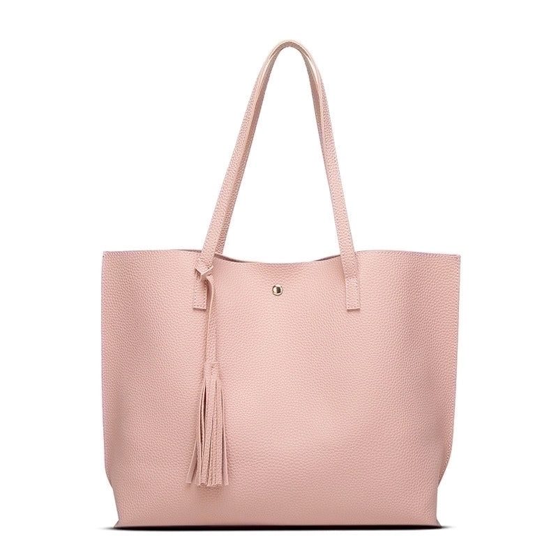 Large Pu Leather Fashion Bucket Bag Hander Bag