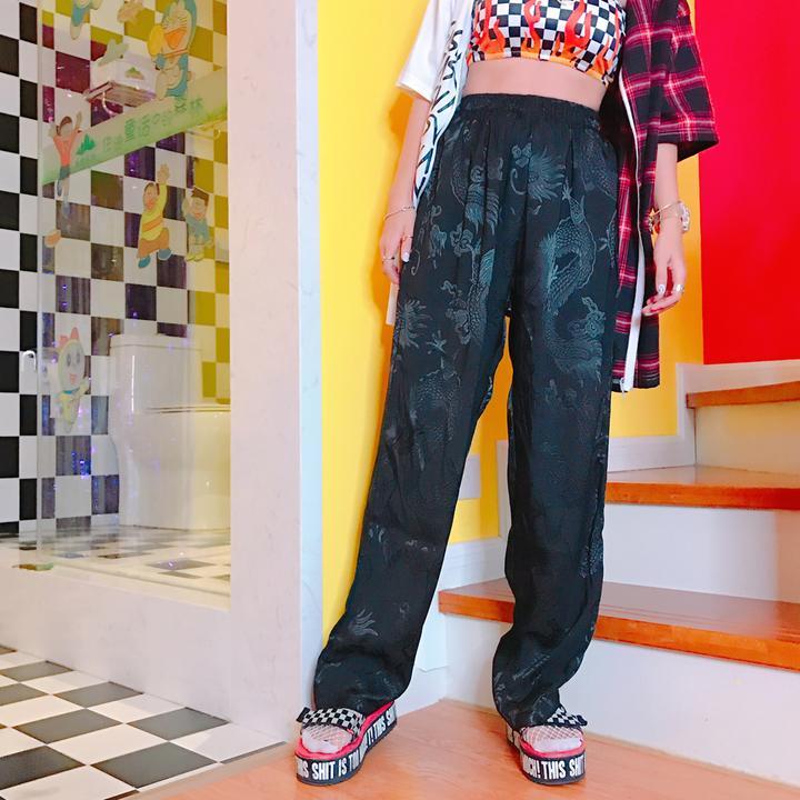 Dragon Phoenix Embroidered Trousers