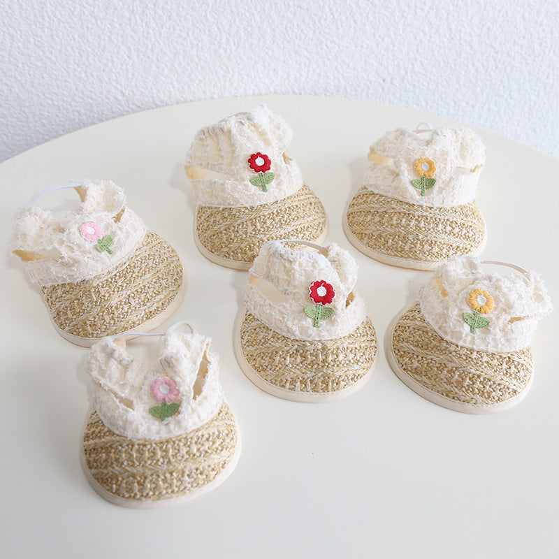 Sweet Embroidery Flower Dog Dress/Hat