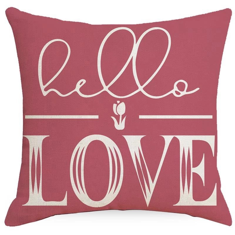 Minimalist Classic Style Commute Color Block Linen Pillow Cases