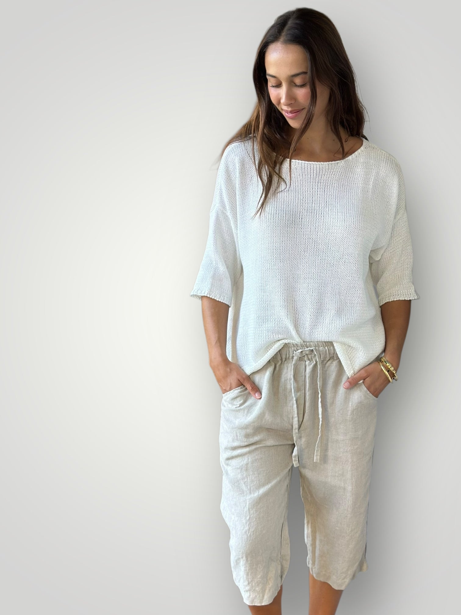 billy short-natural linen