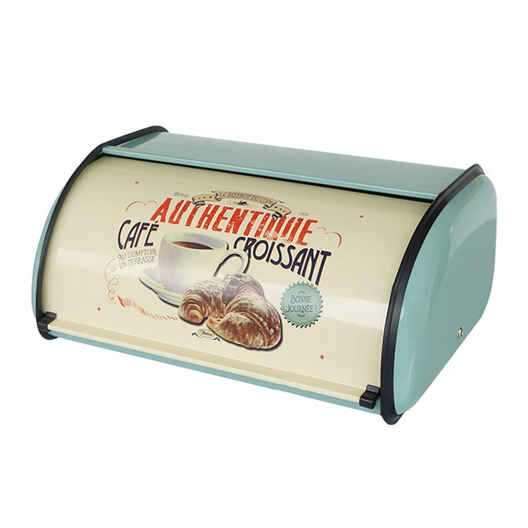 Vintage Style Metal Bread Box