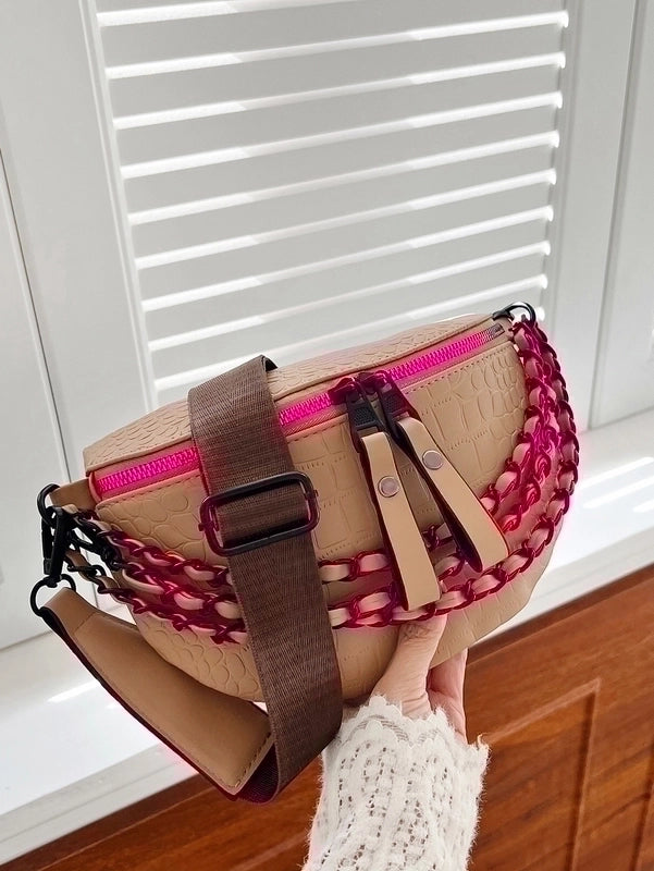 Women's Streetwear Solid Color Pu Leather Waist Bags