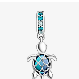 Murano Glass Sea Turtle Dangle Pandora Charm