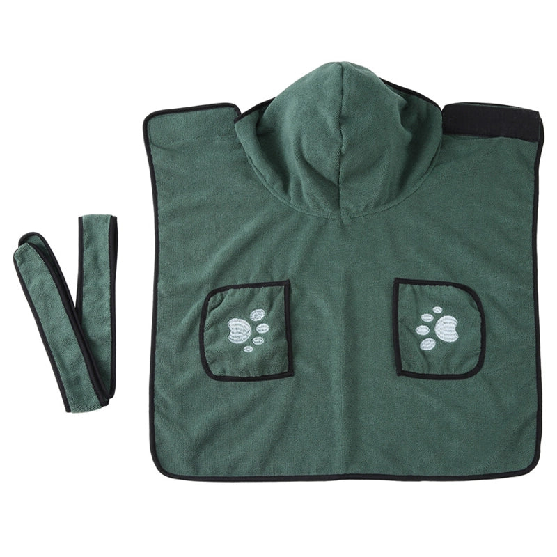 Maggie Pet Water Absorbent Dog Towel Cat Bath Towel Bathrobe Blanket Dual-use Pet Supplies