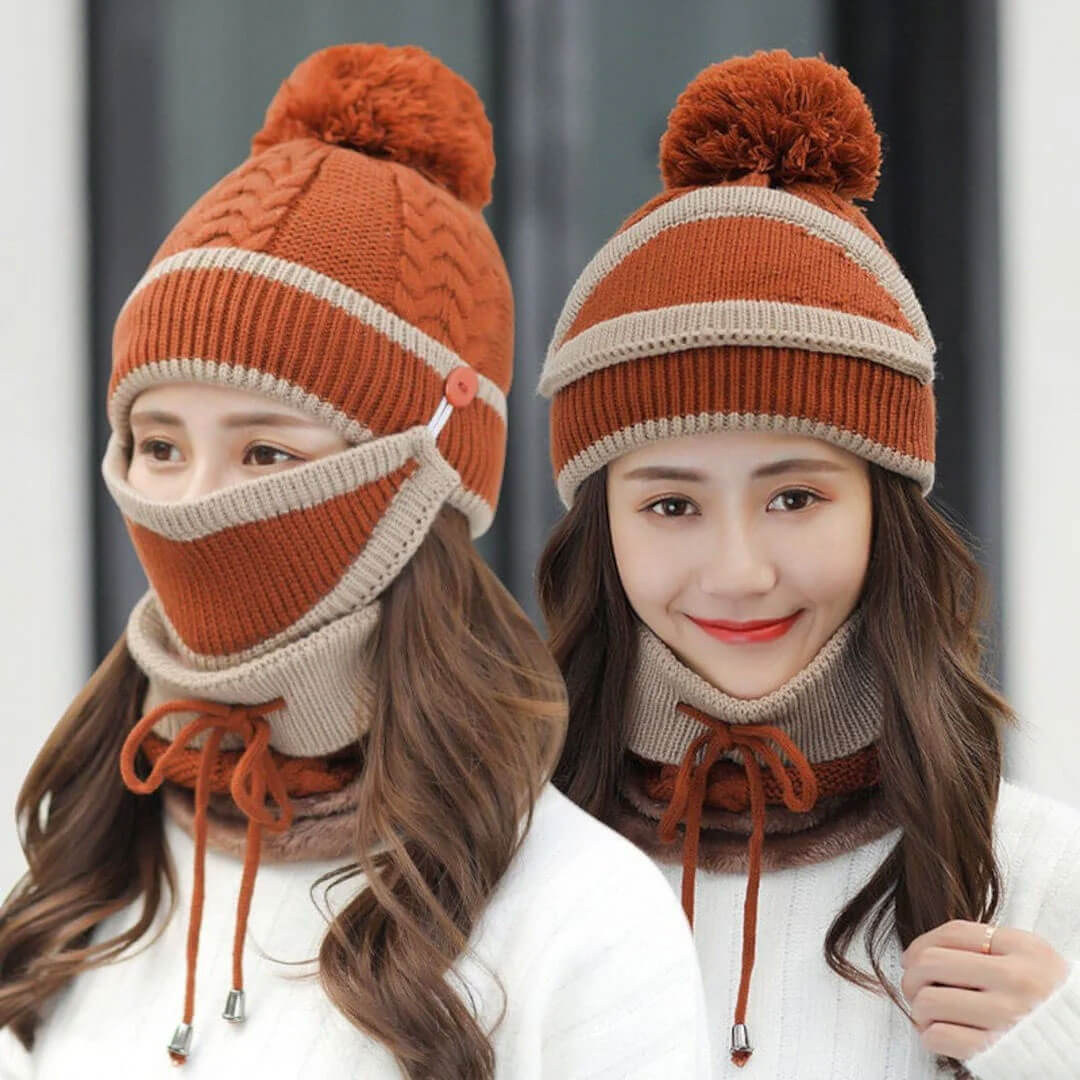 3-in-1 Women's Winter Beanie Set