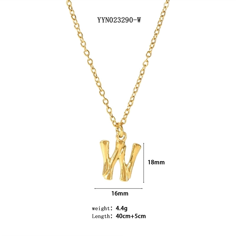 304 Stainless Steel 18K Gold Plated Minimalist Plating Letter Sweater Chain